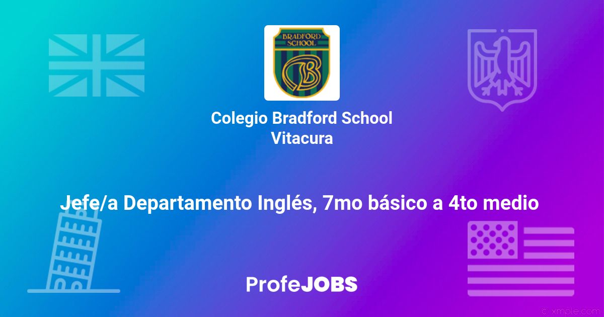 Jefe/a Departamento Inglés, 7mo básico a 4to medio | ProfeJOBS